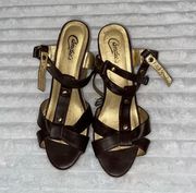 Candie’s Brown Wedge Sandals | Size 9.5