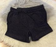 Comfy Cozy Shorts Heather Charcoal Elastic Drawstring M New