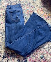 L & B Wide Flare Jeans