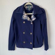 Lauren  Jeans Co. Women’s Navy Blue Double Breasted Nautical Jacket