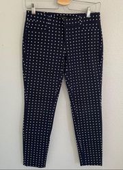 Banana Republic Navy Polka Dot Sloan Pants size 00P