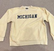 Michigan Pastel Yellow Crewneck