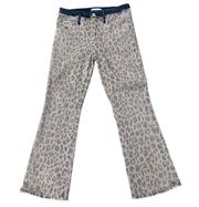 Frame Denim Jeans Le Crop Mini Boot Cheetah Cargo Size 28