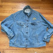 Vintage Embroidered Lee Denim Jacket Size XXL