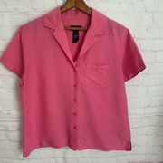 Pink short sleeve blouse Size Medium by Crazy Horse