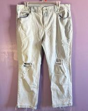 OLD Navy Pale Blue Boyfriend Jeans Size 12