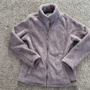 Free Country Womens Sherpa Fleece Jacket Small  Purple Full Zip Pockets Teddy