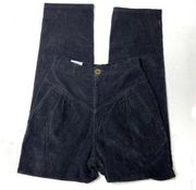 Vintage High Waisted Black Corduroy Mom Jeans Trouser