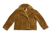 New  Sherpa Motto Jacket Color Brown Size XSmall