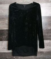 SIMPLE VERA WANG Med Crushed Textured Velvet Top