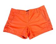 The Limited Women's 8 Orange Shorts with Buttons on Each Side