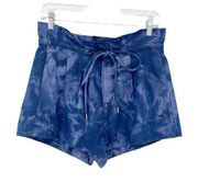 GRLFRND Shorts Womens Size Small Lola Paper Bag Blue Drawstring High Rise SAMPLE