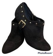 Women’s Black Suede Ankle Boots Size 8.5