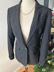 Banana Republic  black blazer one button wool stretch size 4