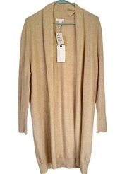 Leith Women’s NWT Nordstrom Cozy Shawl front Open Khaki Cardigan size Medium