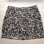 Leopard Mini Jean Skirt