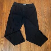 Vintage Talbots Collection High Rise Flat Front Straight Leg Pants Black size 12