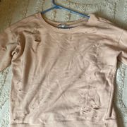 Express one eleven baby pink sweatshirt ripped style