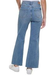 Jeans Super high Rise Flare Raw Hem Jean Distressed Size 31