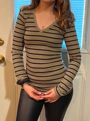 Stripped Long Sleeve Top