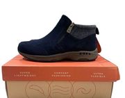 Easy Spirit Tshuffle Casual Flat Walking Booties Dark Blue Suede Size 7 M New