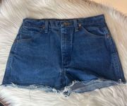 Wrangler Wrangle Vintage Super High Waist Cut Off Jean Shorts Size 32