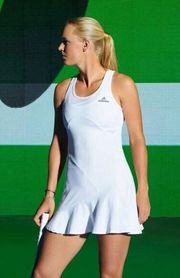 Adidas x Stella McCartney Barricade White Mesh Open Back Athletic Tennis Dress