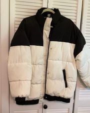 Black+White Oversized Puffer