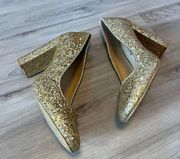 Penny Love Kenny 10 Glitter Gold Pumps