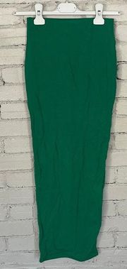 NWOT Naked Wardrobe Emerald Green Knit Maxi Skirt - Size S