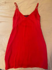 Red Slip Mini Dress