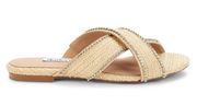 CHARLES DAVID Kenya Woven Flat Crisscross Embellished Sparkle Sandals Size 8.5