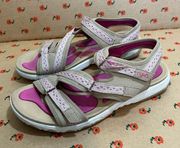 Ryka Ginger Sandals Tan Adjustable Strap Hiking Shoes 10
