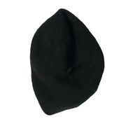 Boutique Black Wool Knit French Beret