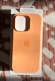 iPhone 15 Pro Silicone Case in Orange Sorbet