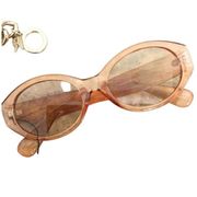 Y2K vibe Cateye Orange frame oval sunglasses