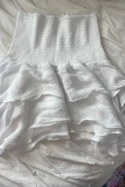 white ruffle skirt 