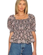 BB Dakota Steve Madden NWT Travel Blogger Floral Smocked Blouse