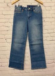 Chaps Jeans Women’s Mid Rise Crop Kick Denim Medium Wash Size 6 / 28 NWT