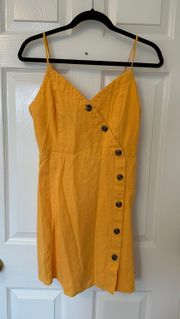 Button Dress in Yellow