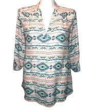 Aztec Print Tunic  - Size Extra Large (XL)