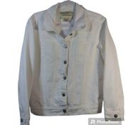 Anthropologie Pilcro White Oversized Denim Jacket Size Small