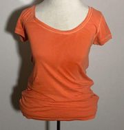 American Eagle  favorite T Shirt top Orange Med 100% cotton scoop neck retro