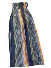 Nasty Gal woven double slit strapless maxi dress S