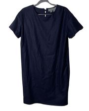 Proenza Schouler navy blue wool cashmere mini tee dress sz 4