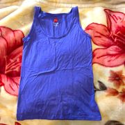 Hanes SM cotton purple razor tank top