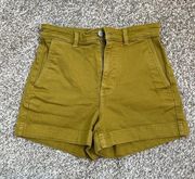 Everlane Mustard High Waisted Jean Shorts Size 4