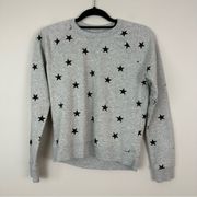 Lucky Brand | Gray Star Print Crewneck Sweatshirt Size XS