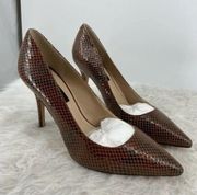 White House Black Market Brown Snakeskin Heels​