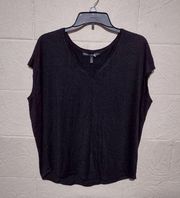 WHBM White House Black Market Size L Black Tshirt